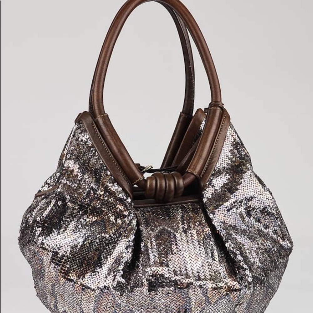 Jimmy Choo Diego Multicolor Python Print Purse